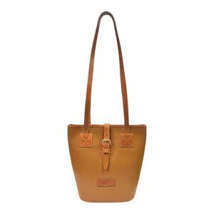 Vintage Dooney & Bourke Caramel Cabriolet Leather Bucket Bag - 10” x 7.5” x 5”